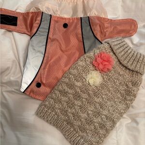 Top Paw Pink and Cream Pet Sweater and Coat